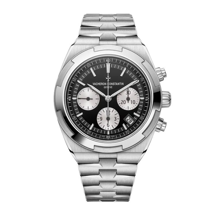 download_42.jpg Vacheron Constantin Overseas “Reverse Panda” Chronograph Automatic Stainless Steel Chain Men’s Watch