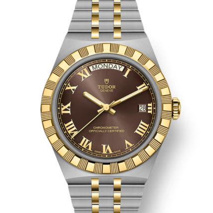 Tudor Royal Day-Date Automatic Brown Dial Stainless Steel Chain Men’s Watch