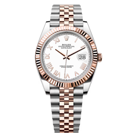 Rolex Datejust Roman White Dial Automatic Stainless Steel Jubilee Chain Men’s Watch
