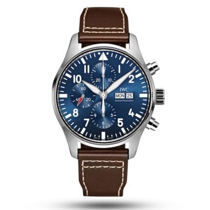 IWC Pilot’s “Le Petit Prince” Edition Chronograph Blue Dial Automatic Genuine Leather Strap Men’s Watch