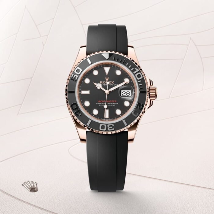 m1266550002.jpg Rolex Yacht-Master Reference 126655 40mm Dual Tone Everose Gold Oysterflex Rubber Swiss Grade 1:1 Men’s Watch