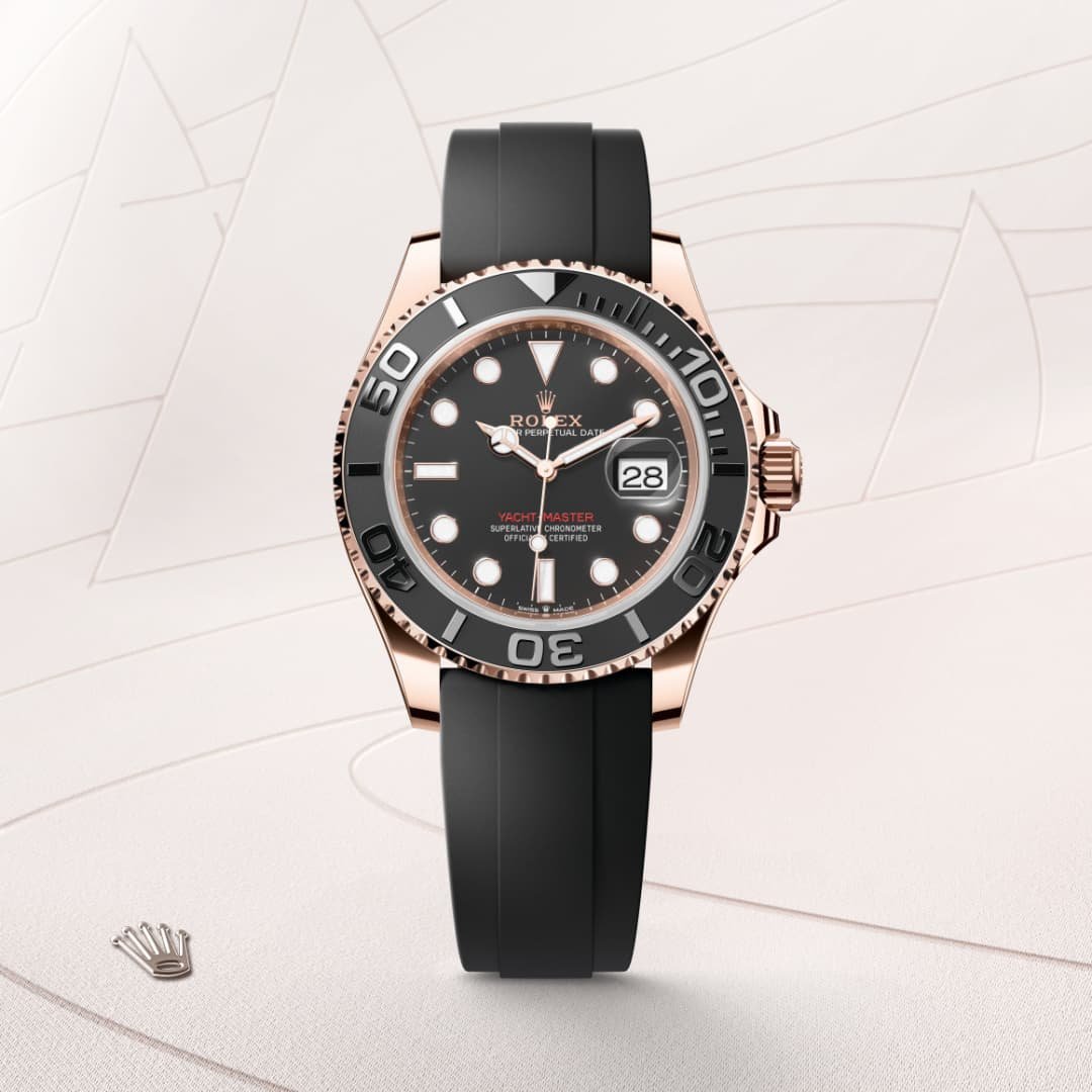 m1266550002.jpg Rolex Yacht-Master Reference 126655 40mm Dual Tone Everose Gold Oysterflex Rubber Swiss Grade 1:1 Men’s Watch