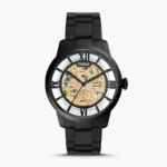 Fossil Townsman Automatic Skeleton Black Dial Men's Watch front view