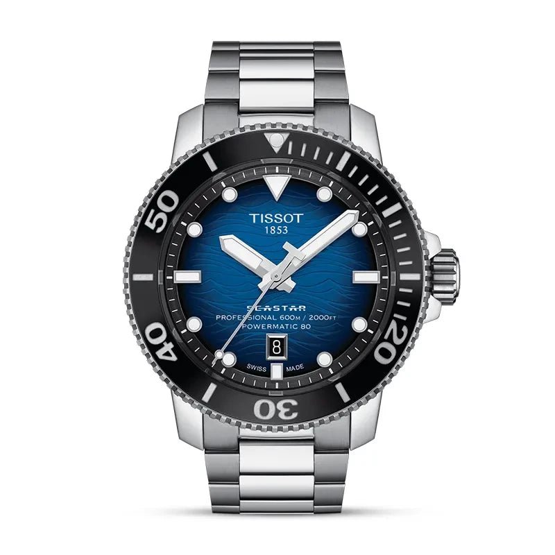 main171458693773861T120.607.11.041.01_1.jpg Tissot Seastar 2000 T120607 Powermatic 80 Blue Dial Automatic Stainless Steel Chain Men’s Watch