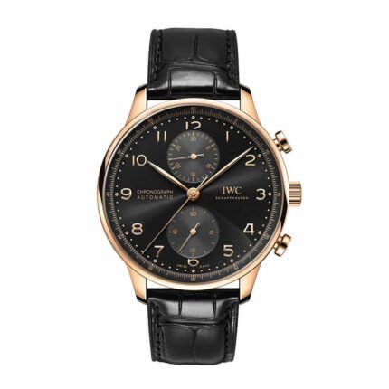 IWC “Portugieser” Chronograph Automatic Genuine Leather Strap Euro Grade Men’s Watch