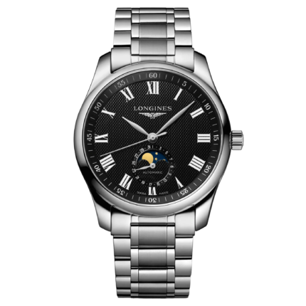 Longines Master Collection Moon-phase Automatic Black Dial Stainless Steel Chain Men’s Watch