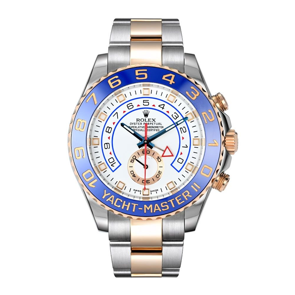 rolex-yacht-master-ii-116681-002-1.jpg Rolex Yacht-Master II Automatic Two-Tone Color With White Dial Stainless Steel Chain Men’s Watch