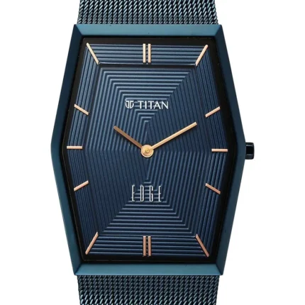 Titan Edge Whimsey 10056QM02 – Blue Dial Quartz Men's Watch
