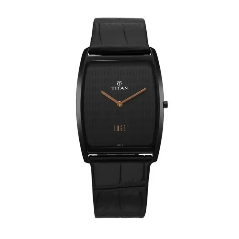 Titan Edge 1596NL01 – Black Dial Quartz Men's Watch