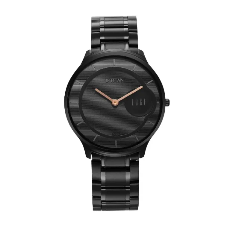 Titan Edge Baseline 1843NM03 – Black Dial Quartz Men's Watch