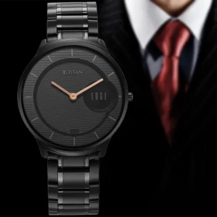Titan Edge Baseline 1843NM03 – Black Dial Quartz Men's Watch