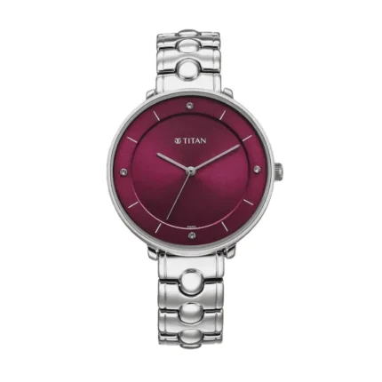 Titan Workwear 2651SM09 – Maroon Dial Quartz Women's Watch