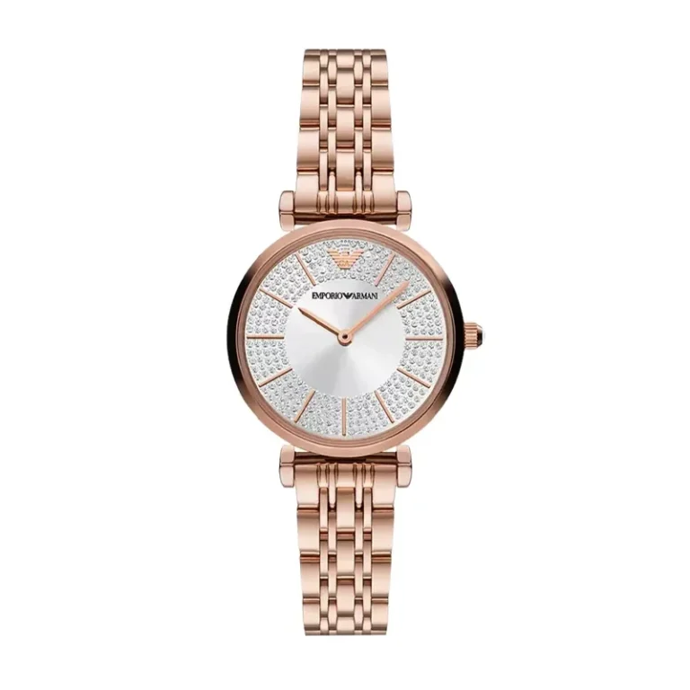 Emporio Armani Gianni T-Bar AR11446 – Silver (Sunray) Dial Quartz Women's Watch