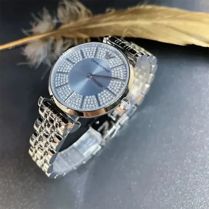 Emporio Armani Gianni T-Bar AR11594 – Light Blue Dial Dial Quartz Women's Watch