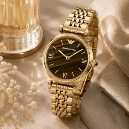 Emporio Armani Gianni T-Bar AR11703 – Brown Dial Quartz Women's Watch