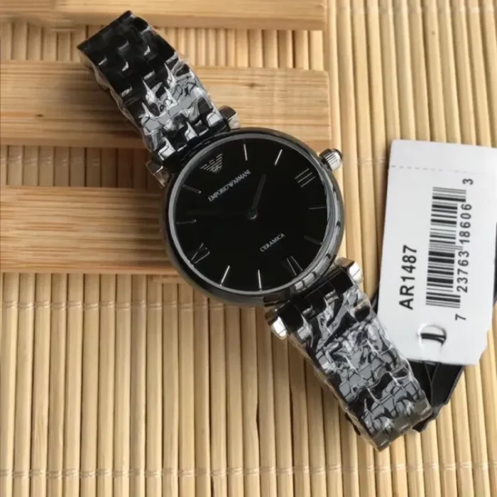 Emporio Armani Ceramica AR1487 – Black Dial Quartz Women's Watch