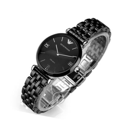 Emporio Armani Ceramica AR1487 – Black Dial Quartz Women's Watch - Image 3