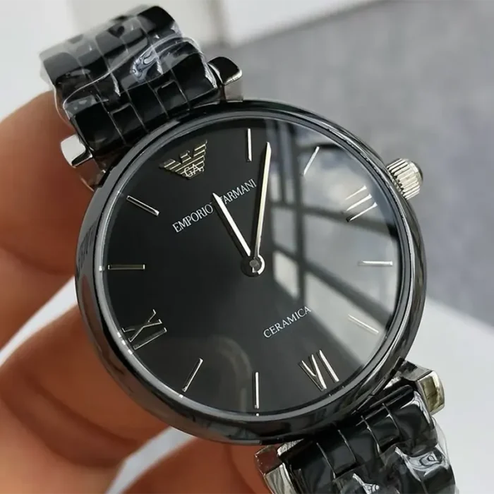 Emporio Armani Ceramica AR1487 – Black Dial Quartz Women's Watch