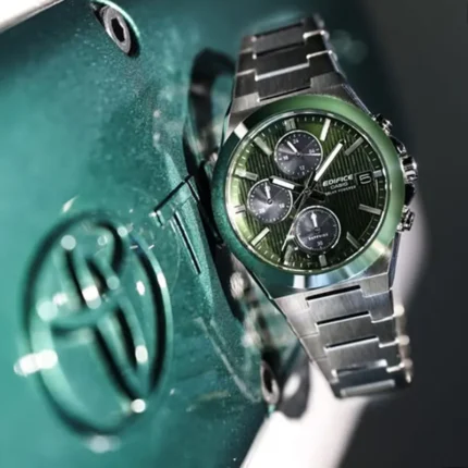 Casio Edifice Slim Line EFS-S650D-3ADF – Chronograph Solar Powered Green Dial - EFS-S650D-3A Men's Watch