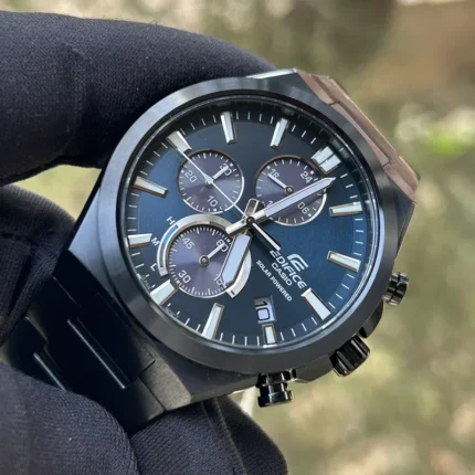 Casio Edifice Solar Powered Chronograph EQS-950DC-2AVDR – Blue Dial Solar Men's Watch