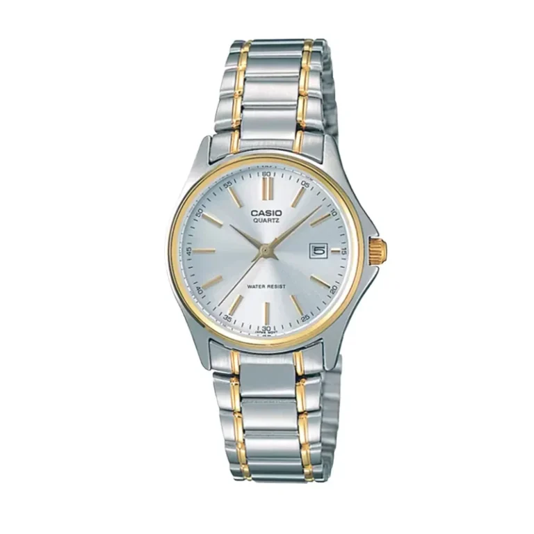 Casio LTP-1183G-7A – Enticer Two-tone Silver Dial Gold Women's Watch