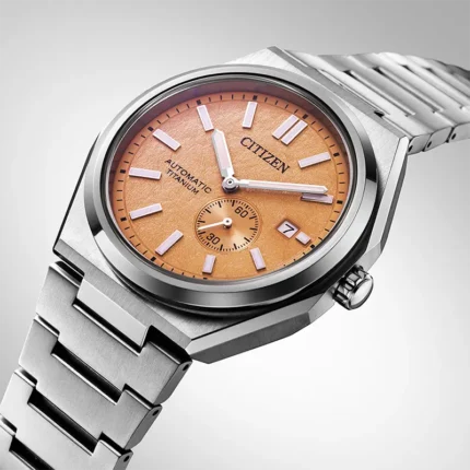 Citizen Zenshin Automatic NJ0180-80Z – Textured Salmon Pink Dial Automatic Men's Watch - Image 11