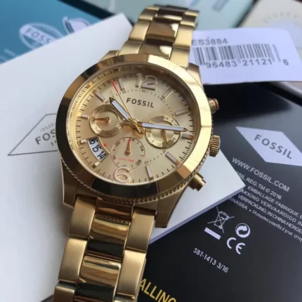 Fossil Perfect Boyfriend ES3884 – Gold Dial Quartz Women's Watch