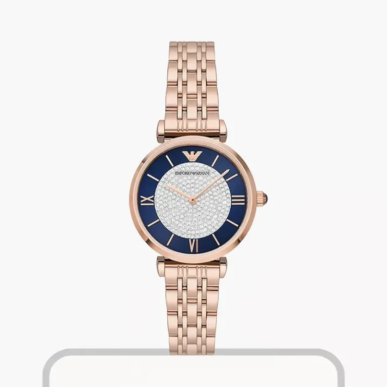 Emporio Armani AR11423 – Blue (Crystal Pave Center) Dial Quartz Women's Watch