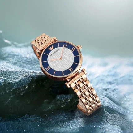 Emporio Armani AR11423 – Blue (Crystal Pave Center) Dial Quartz Women's Watch