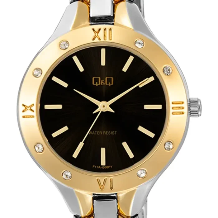 Q&Q F17A-006PY – Black Dial Quartz Women's Watch