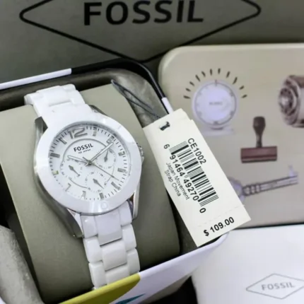 Fossil Riley CE1002 – White Dial Quartz Women's Watch