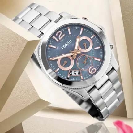 Fossil Perfect Boyfriend ES3880 – Grey Mother of Pearl Dial Quartz Women's Watch