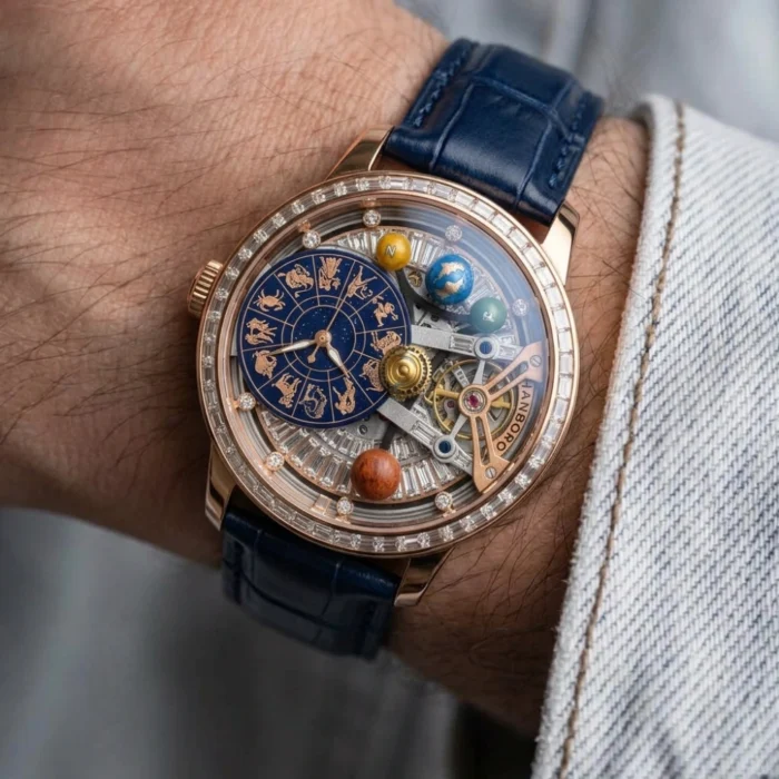 HANBORO Astroworld Planetary Collection HAO-1027-2 – Celestial Royal Blue & Multi-Planet Dial Automatic Men's Watch
