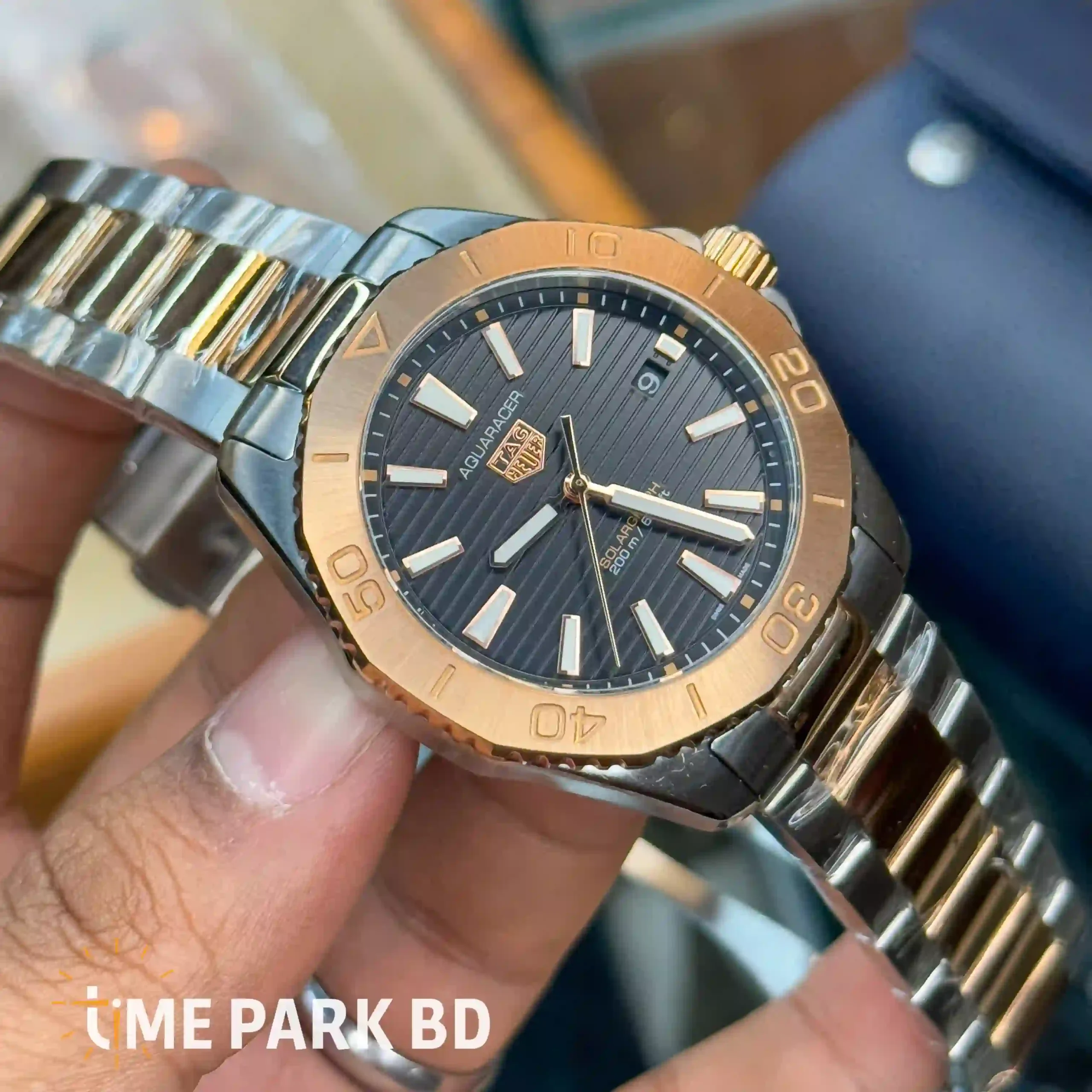 IMG_0650_result Tag Heuer — Grey Ridged Dial, Gold-Tone Bezel & Two-Tone Bracelet - Image 2