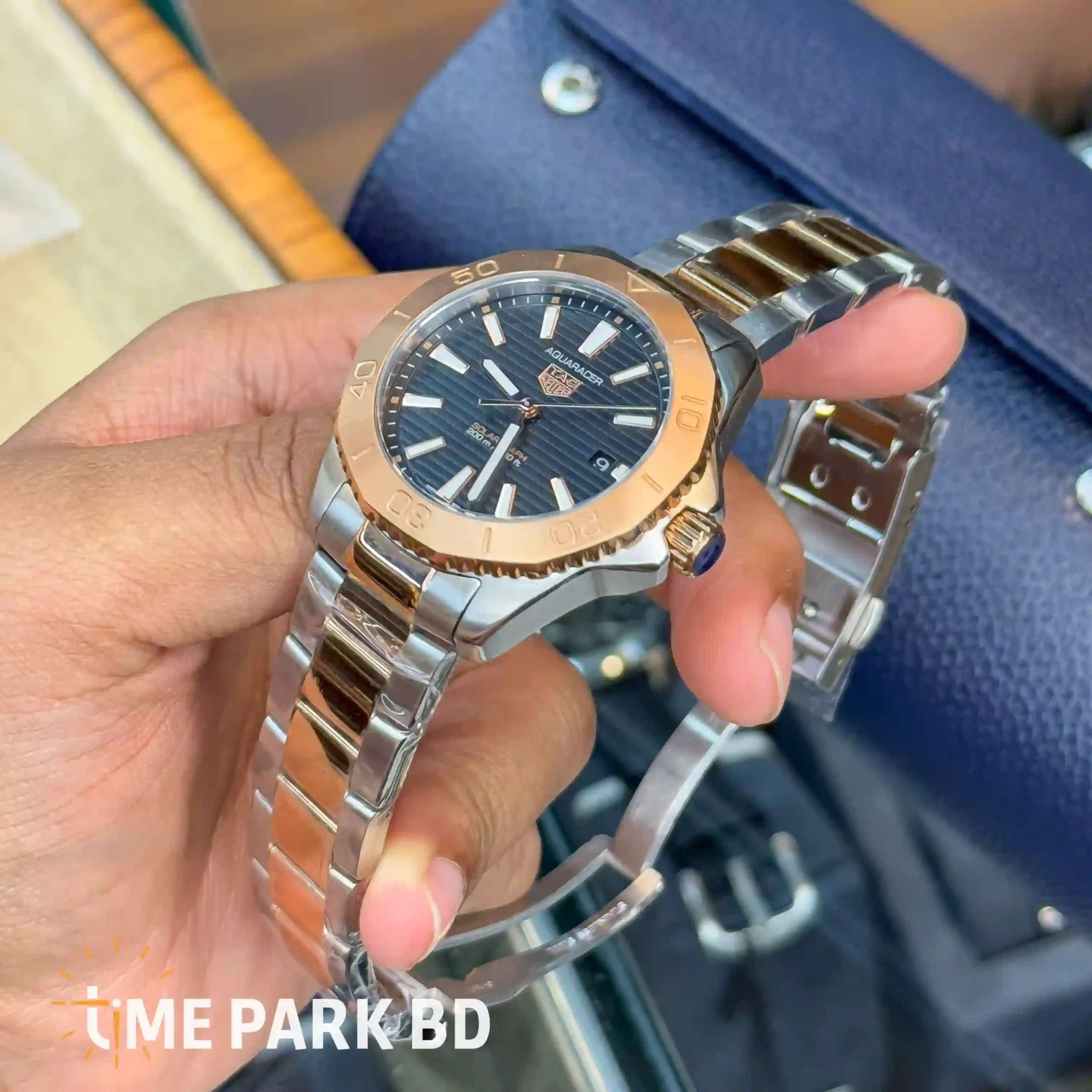 IMG_0657_result Tag Heuer — Grey Ridged Dial, Gold-Tone Bezel & Two-Tone Bracelet - Image 4