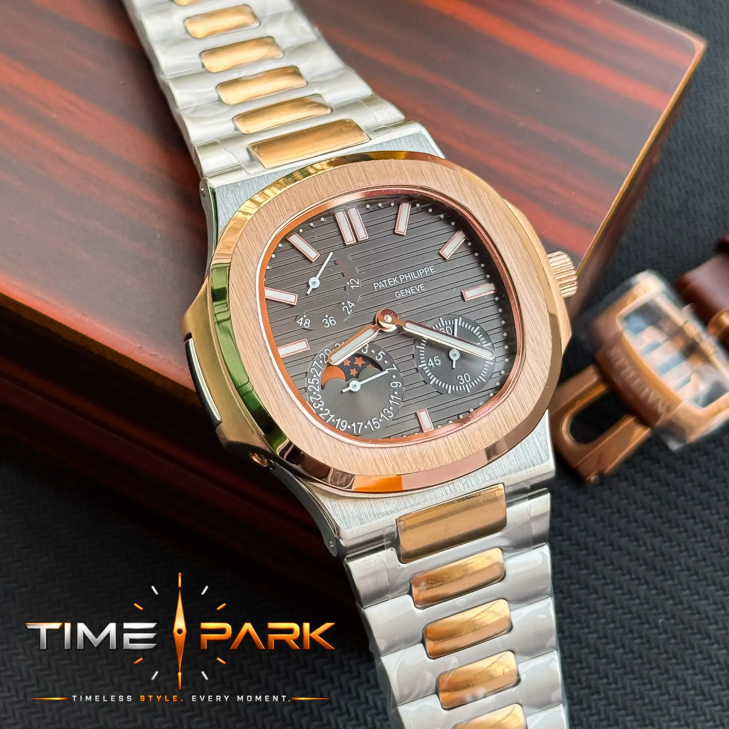 IMG_4338_result Patek Philippe — Black Dial & Two-Tone Bracelet - Image 3