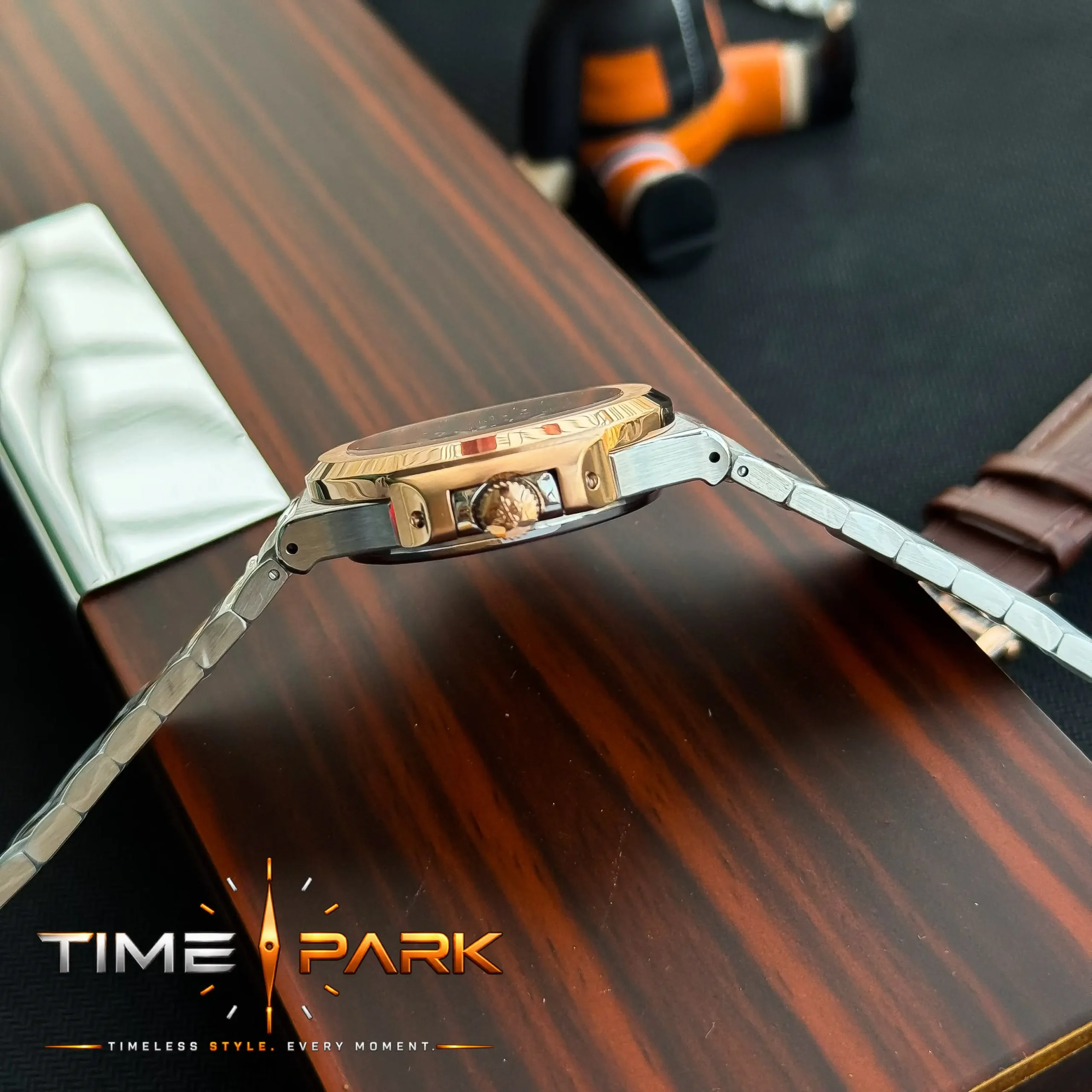 IMG_4350_result Patek Philippe — Black Dial & Two-Tone Bracelet - Image 4