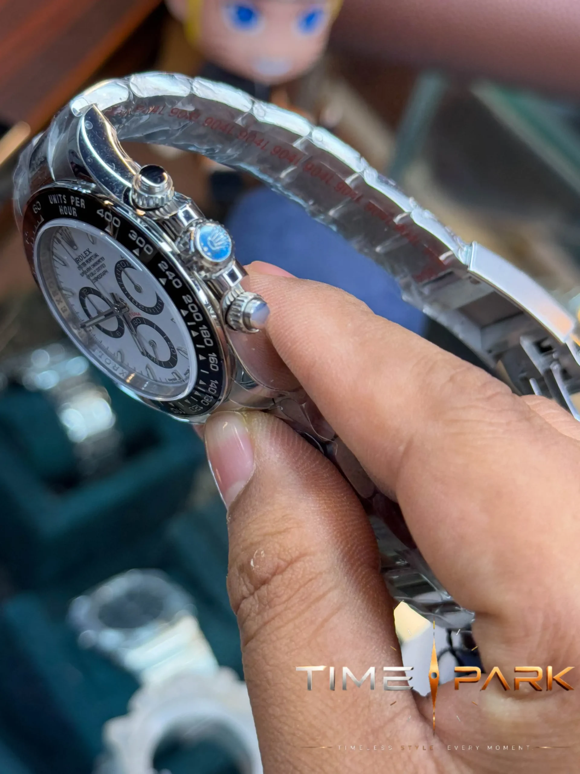 IMG_5312_result Rolex — White Dial, Dark Subdials & Silver-Tone Bracelet ( SUPER N ) - Image 11