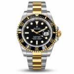 Rolex — Black Dial, Black Bezel & Two-Tone Bracelet