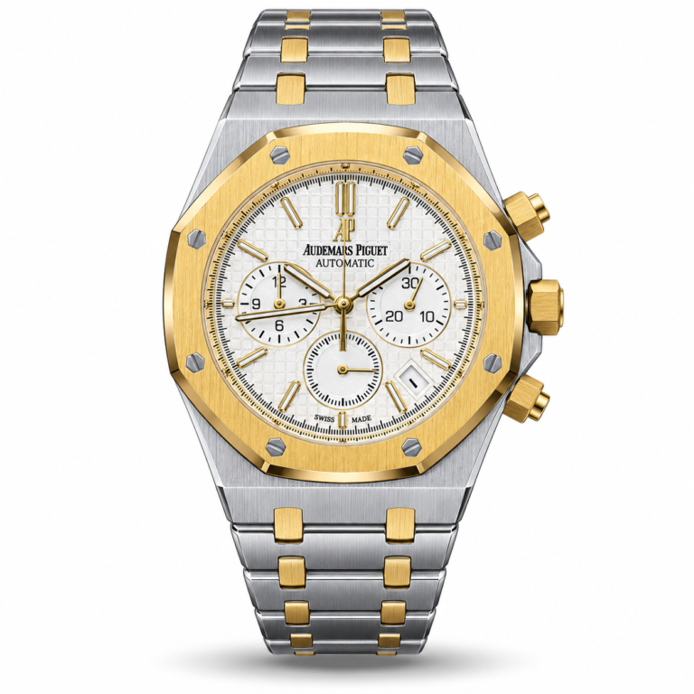 Audemars Piguet — White Subdial Face, Gold-Tone Bezel & Two-Tone Bracelet