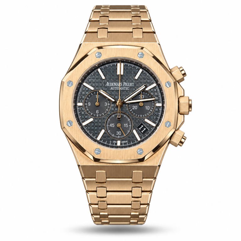 Audemars Piguet — Dark Grey Subdial Face & Rose-Gold-Tone Bracelet
