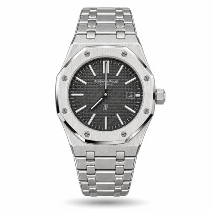 Audemars Piguet — Dark Textured Dial & Silver-Tone Bracelet