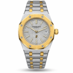 Audemars Piguet — Silver Textured Dial, Gold-Tone Bezel & Two-Tone Bracelet