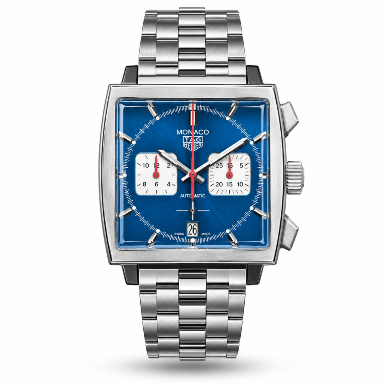TAG Heuer — Blue Square Dial & Silver-Tone Bracelet