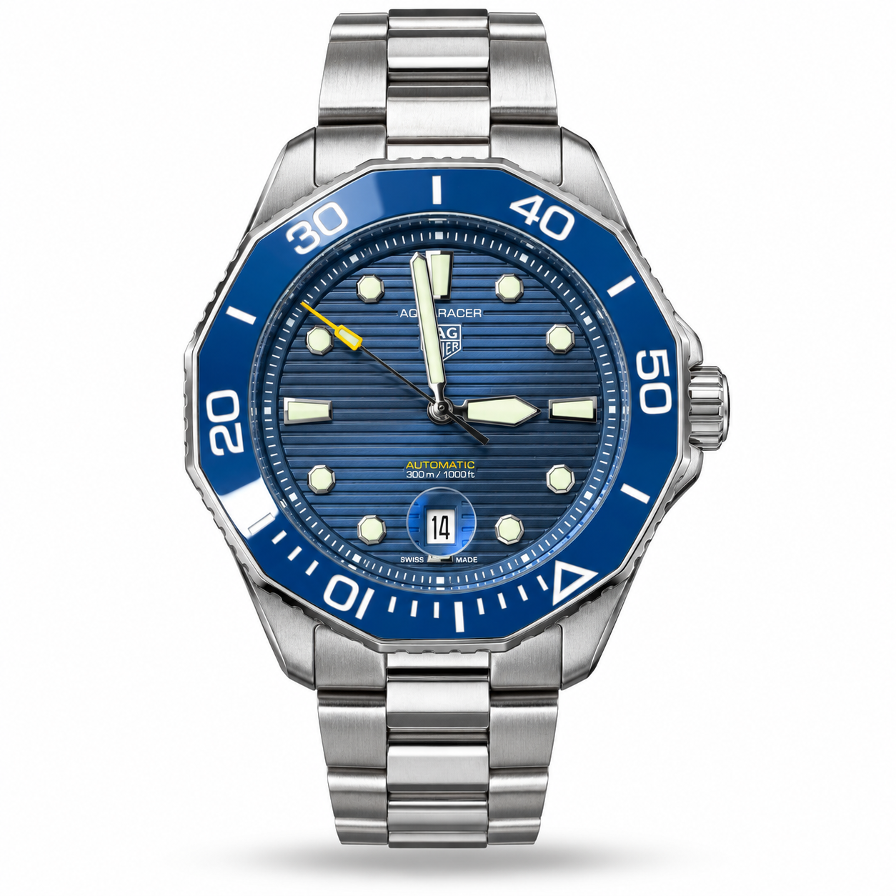 IMG_7059-hero-draft TAG Heuer — Blue Ridged Dial, Blue Bezel & Silver-Tone Bracelet - Image 1