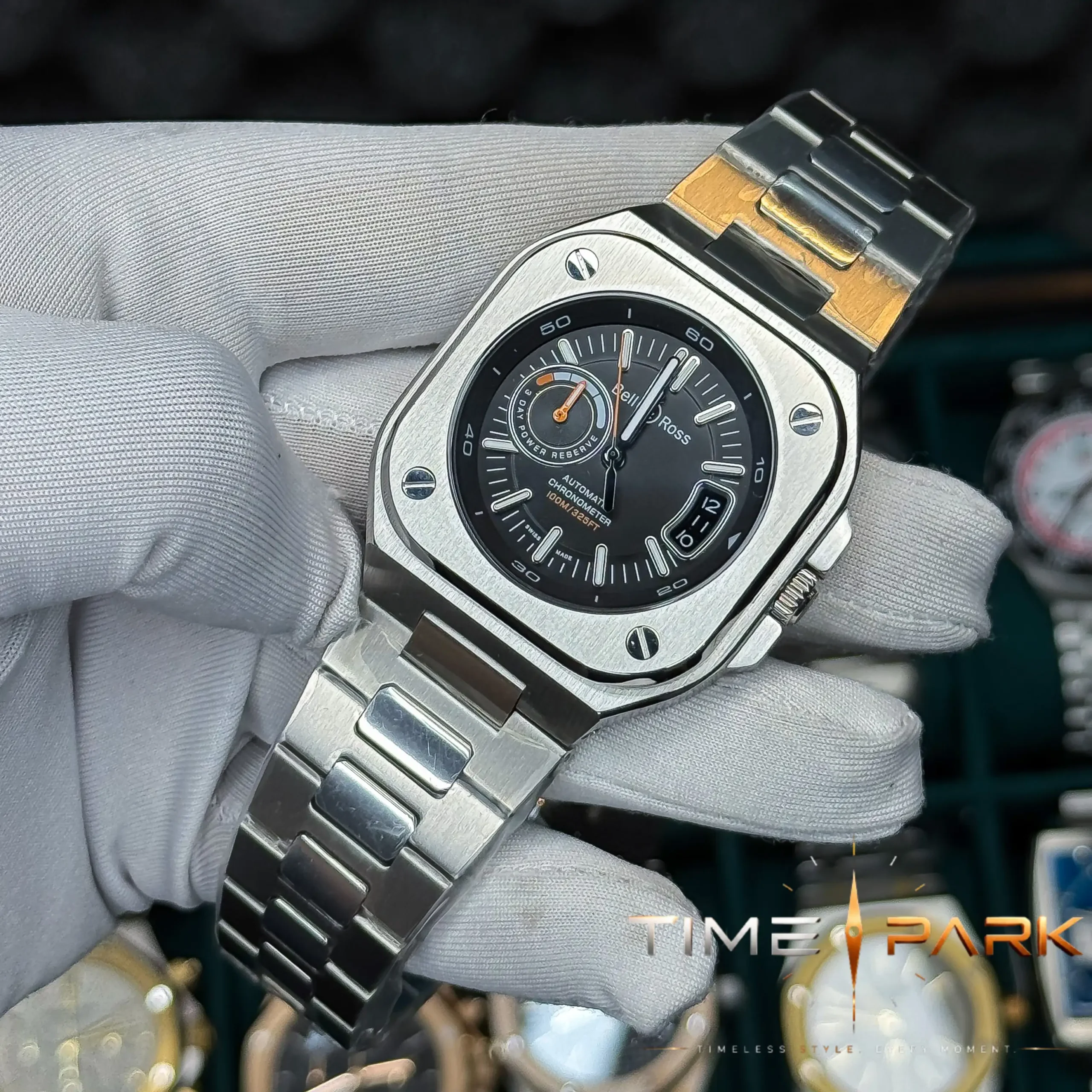 IMG_7241_result Bell & Ross — Black Dial, Square Case & Two-Tone Bracelet - Image 2