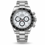 Rolex — White Dial, Dark Subdials & Silver-Tone Bracelet ( SUPER N )