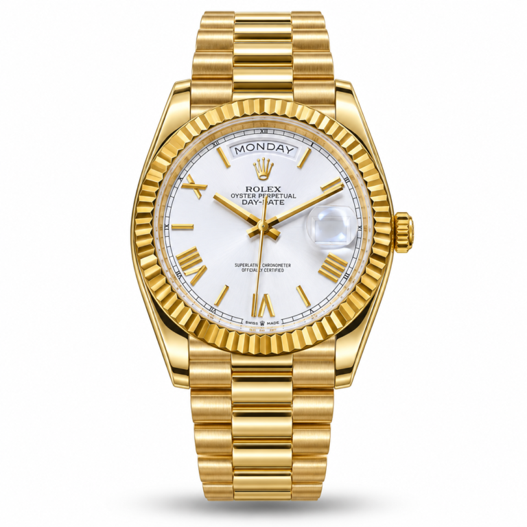 Rolex — White Dial & Gold-Tone Bracelet