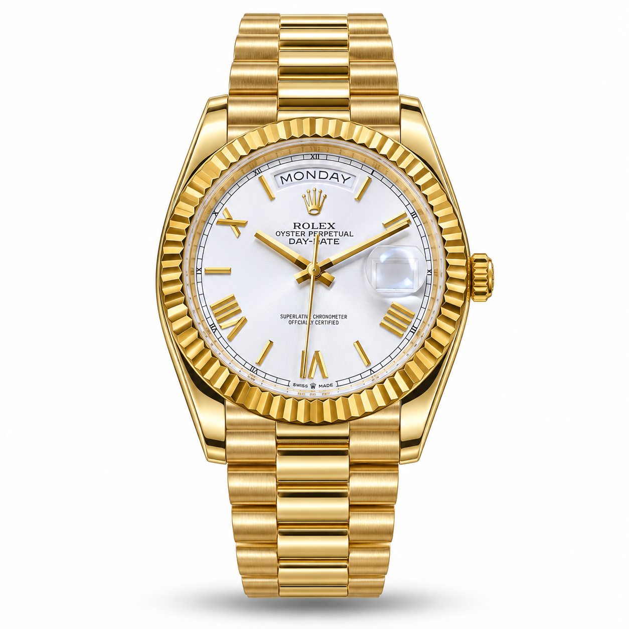 IMG_7699-hero-draft Rolex — White Dial & Gold-Tone Bracelet - Image 1