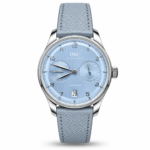 IWC — Light Blue Dual-Subdial Face & Pale Blue Strap